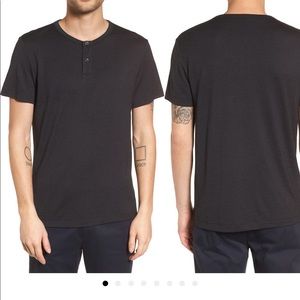 Theory slim fit Henley tee • gray